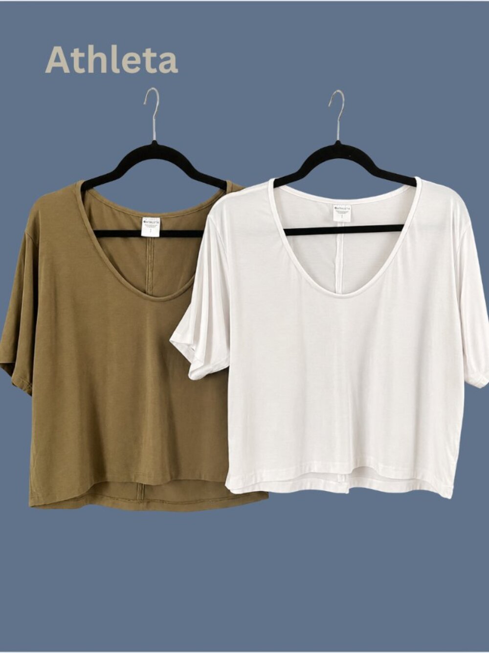 2 Athleta Essence Explore Crop Tees S/P